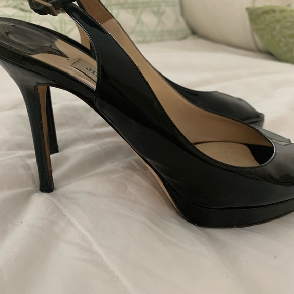 Jimmy Choo Nova patent leather black sling back - Picture 10 of 11